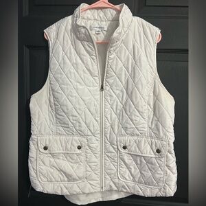 Croft & Barrow White Quilted Vest